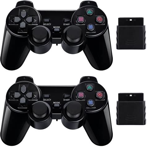 2 Pack Wireless Controller 24g Compatible With Sony Playstation 2 Ps2