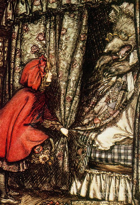Little Red Riding Hood Drawing By Arthur Rackham Pixels