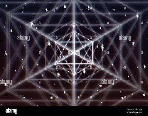 Magic Hexagon Symbol Spreads The Shiny Mystic Energy In Spiritual Space