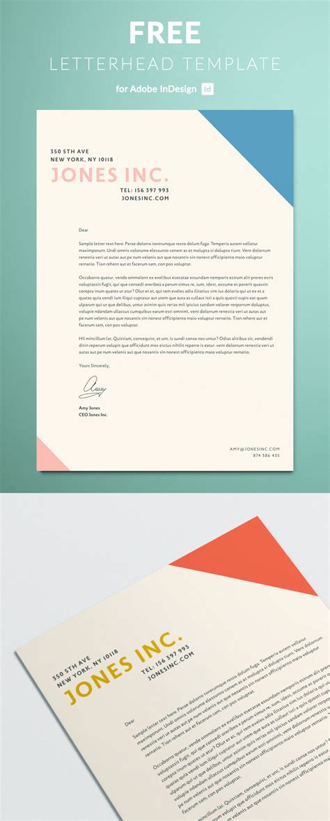 Letter letterhead letterhead ai free vector letterhead logo letterhead template envelope envelopes letterheads business cards business template card vi cards cd corporate cover abstract identity element modern company templates background branding color web paper creative concept colorful. Letterhead Template for InDesign | Free Download