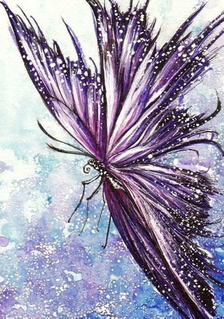 Violet Gothic Fantasy Butterfly Fantasy Drawings Purple Art