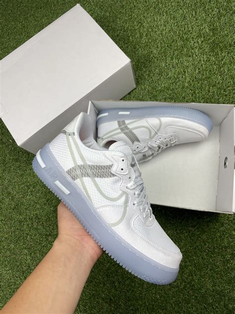 Nike Air Force 1 React White Light Bone Rocket Sneakers Store