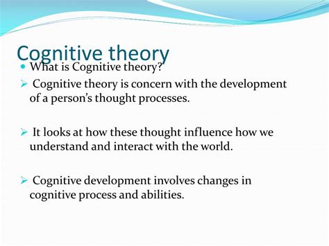 Ppt The Cognitive Theory Powerpoint Presentation Free Download Id