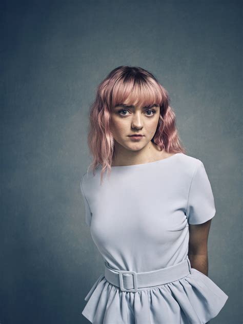 Wallpaper Maisie Williams Actress Women Pink Hair Portrait