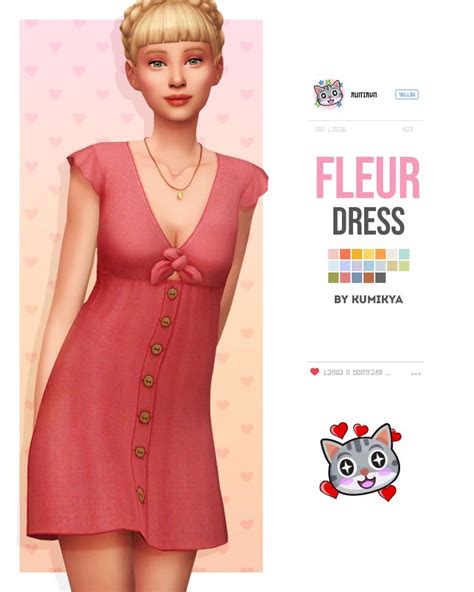 Mmoutfitters Kumikya Fleur Dress Happy Early Sims 4 Sims