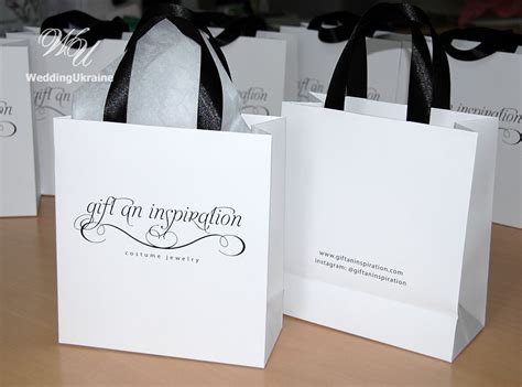 35 Elegant Gift Bags With Satin Ribbon Logo Custom Etsy