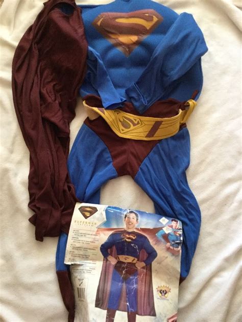 Superman Returns Costume Boy Size Medium Body Cape Muscle Chest