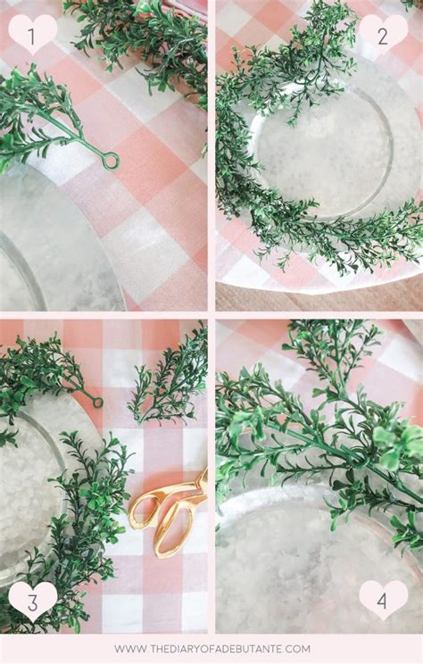 Diy Boxwood Chargers Tutorial Diary Of A Debutante