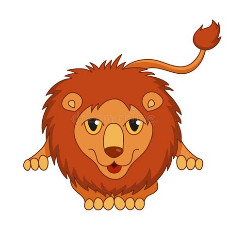 Cute Lion Cartoon Smiling Stock Illustration Illustration Of Cute