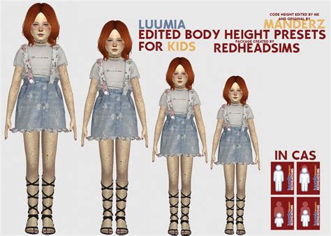 Edited Body Height Presets For Kids Custom Rig