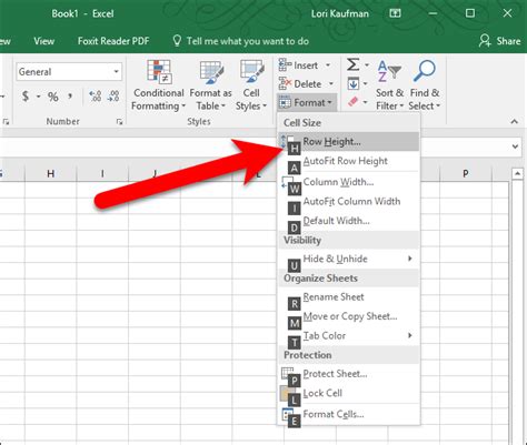 How To Set Row Height And Column Width In Excel Using The Keyboard