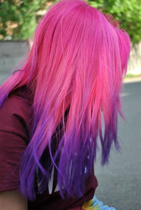 Had a little purple left in my hair so i mixed half and half manic panic cotton candy pink and ion rose. 20 Pink Hairstyle Pics - Hair Color Inspiration - StrayHair