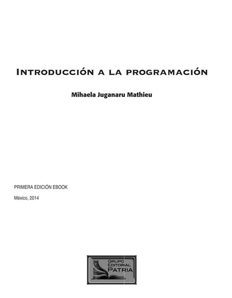 Pdf De Programación Introducción A La Programación