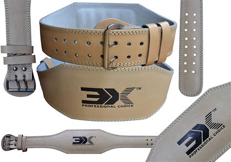 3x Sports Weight Lifting 6 Inches Pro Belt Brown 3x Sports