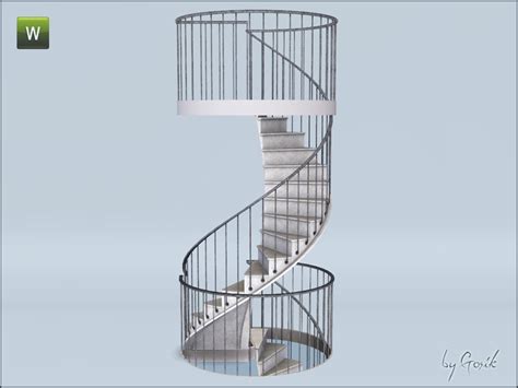 The Sims Resource Urban Spiral Stairs And Railings