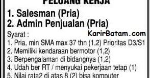 Pemberitahuan pemeliharaan sistem untuk melayani anda dengan lebih baik, akan ada kendala pada. Lowongan Kerja PT. Mega Abadi Sejahtera - Lowongan Kerja Batam 2021