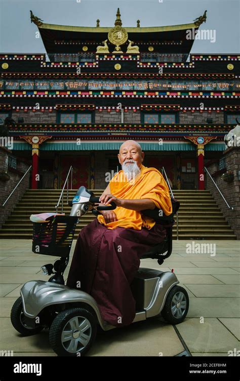 Buddhist Monk Lama Yeshe Losal Rinpoche At Samye Ling Tibetan