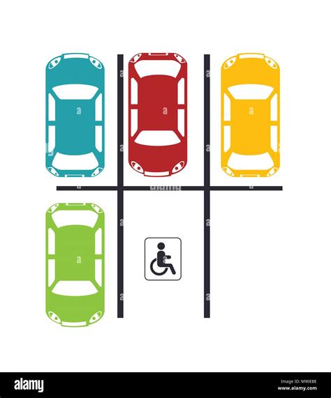 Parking Lot Design Vector Illustration Eps10 Graphic Stock Vector