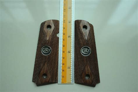 Walnut Wood Grips For Colt 1911 Full Size Commander Government Etsy