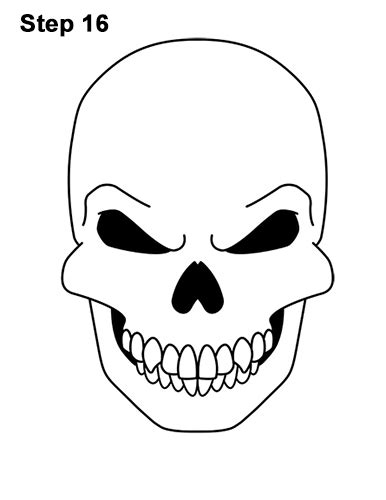 How To Draw A Skull For Halloween