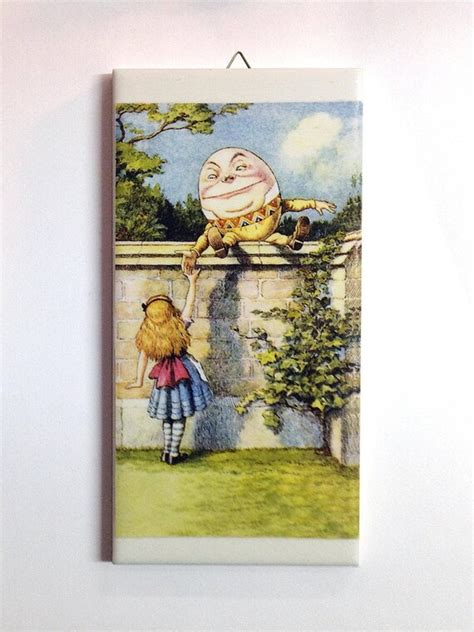 Alice In Wonderland Art Tile Humpty Dumpty To Hang Or Etsy