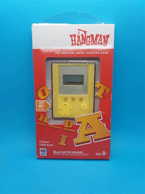 Hangman Handheld Game • Word Guessing Game Lcd Screen Tested New In