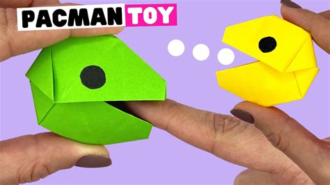 How To Make Origami Pacman Toy Easy Paper Pacman Step By Step Youtube