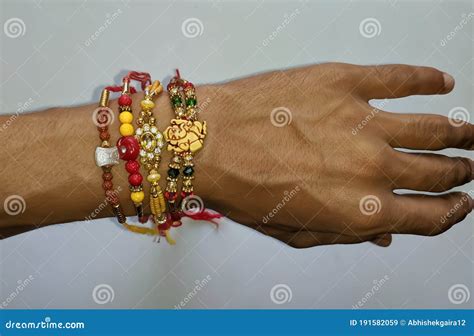 A Hand Full Of Rakhi On The Event Of Rakshabandhan In India Stock Image Image Of Jewellery