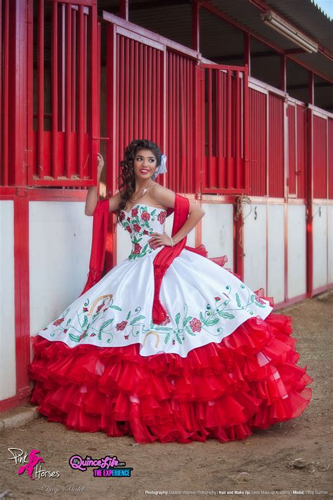 elegant red and white quinceanera dresses 2022 charro mexican off the shoulder beaded crystal