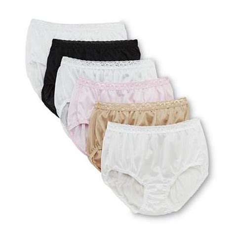 Hanes Womens 6 Pack Lace Trimmed Brief Panties