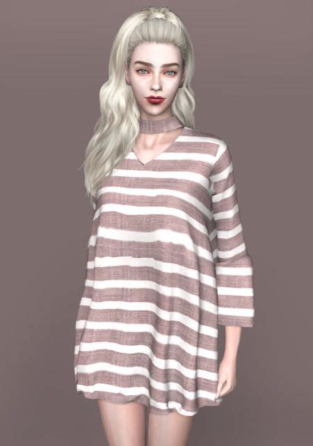 Sims 4 Ccs The Best Choker Dress By Spectacledchic Sims4 Sims 4