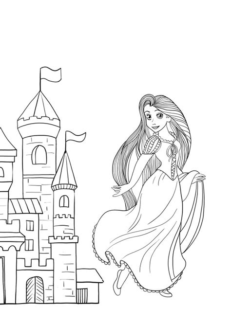 Disney Princesses Coloring Pages Rapunzel