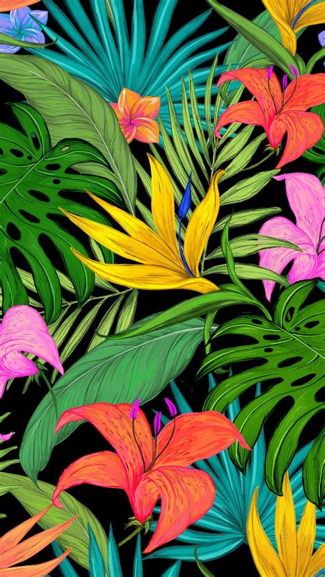 Tropical Leaves Hd Phone Wallpapers Wallpaper Cave