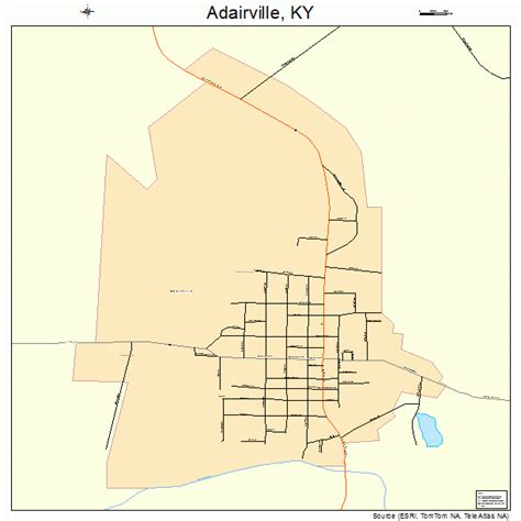 Adairville Kentucky Street Map 2100298