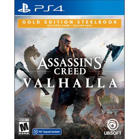 Assassins Creed Valhalla PlayStation 4 Gold Steelbook Edition With