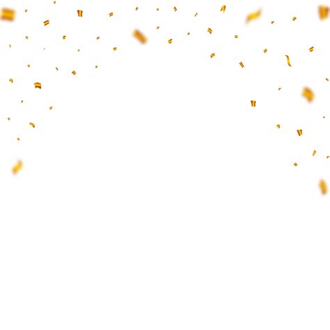 Celebration Confetti Birthday Vector Png Images Golden Confetti And