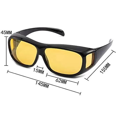 unisex 2pcs hd vision wraparound day and night driving glasses hd vision sunglasses set online