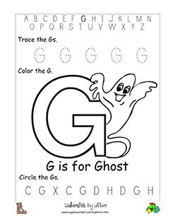 Card stock should be available at all office supply stores; Letter G Alphabet Worksheets