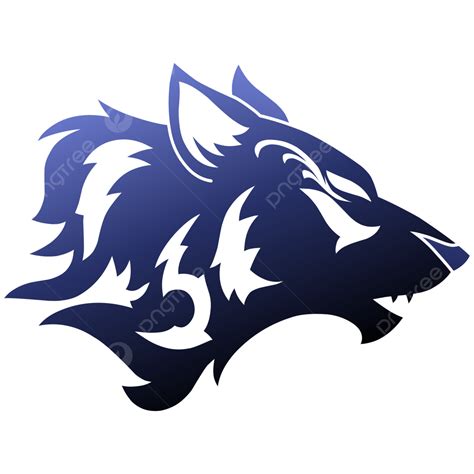 Hình ảnh Logo Sói Xanh Với Dấu Cánh Trên Mắt Png Chó Sói Cánh Logo