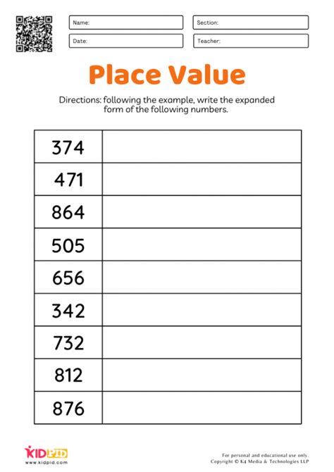 Expansion Of Numbers Worksheets