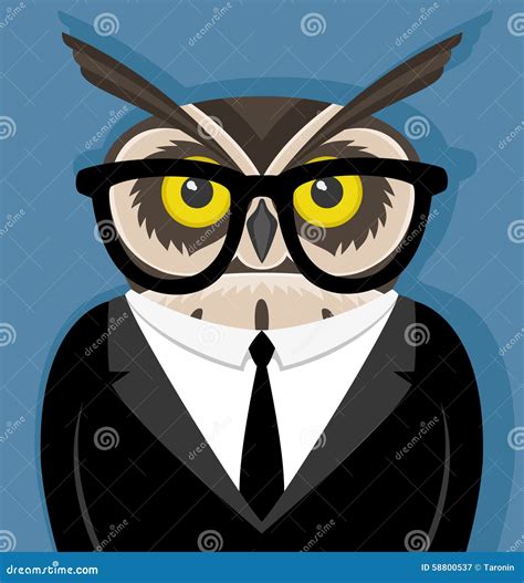 Owl With Glasses Clip Art