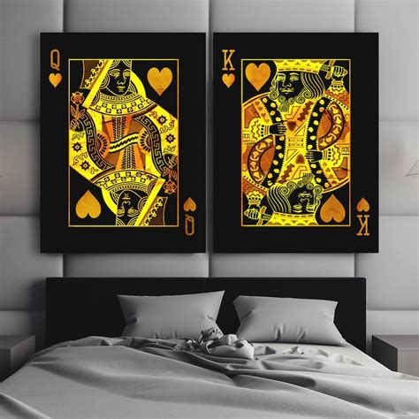 King And Queen Wall Art Canvas Prints 2 Pieces Royal Couple Etsy Uk