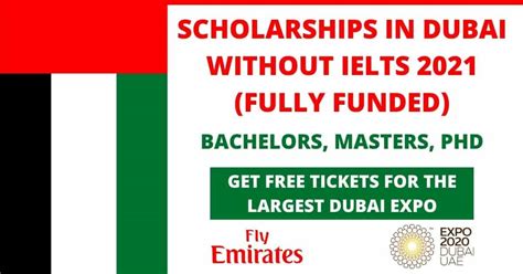 Scholarships In Dubai Without Ielts 2021 Funded