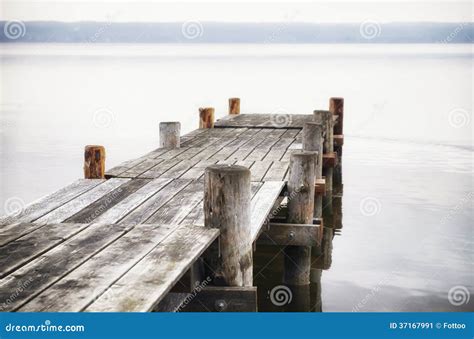 Wooden Jetty Stock Image Image Of Single Object Blue 37167991