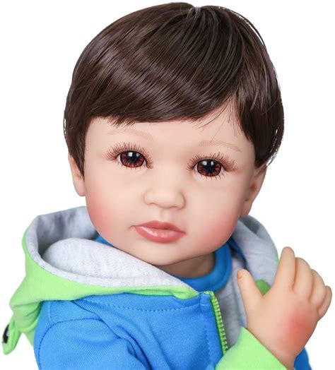 Reborn Baby Dolls Boy Full Silicone Body Open Eyes Look Real Life 22