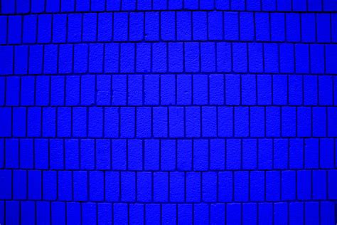 Bright Blue Brick Wall Texture With Vertical Bricks Picture Free