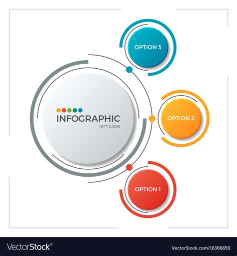 Circle Chart Infographic Template With 3 Options Vector Image