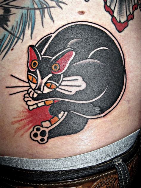 American traditional black cat tattoo. 66 best tattoo traditional cats images on Pinterest ...