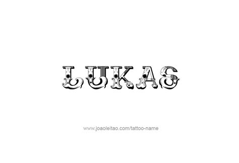 Lukas Name Tattoo Designs