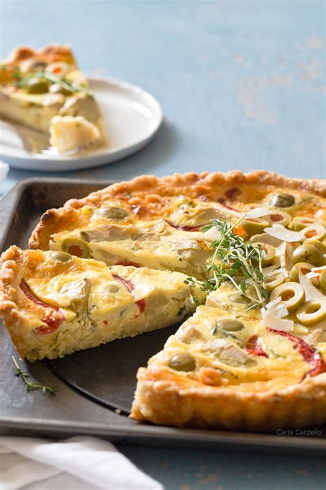 Vegetarian Quiche With Artichokes Homemade In The Kitchen